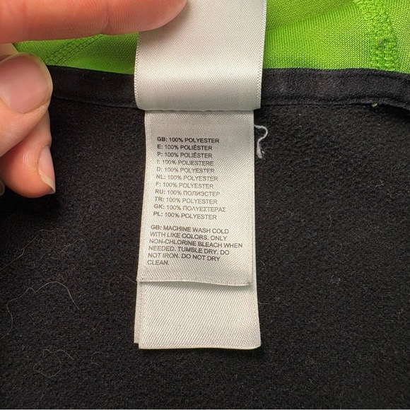 2/$20 The North Face Boys Small Green Black Zip Hooded Sweatshirt Hoodie Jacket - Picture 6 of 8